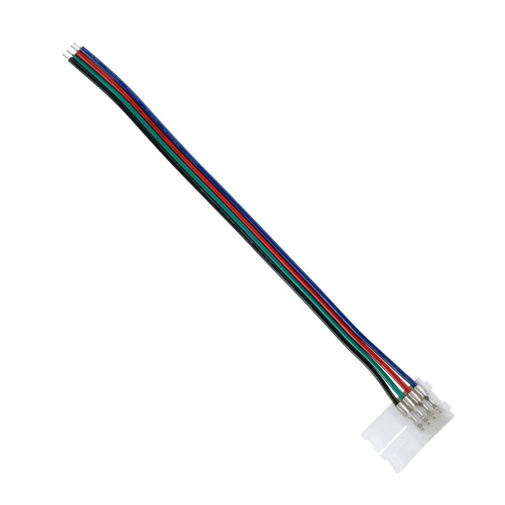 GLOBOSTAR® STRIPCON 70730 Ταχυσύνδεσμος για RGB Ταινία LED 10mm σε 4 Καλώδια IP20 - Λευκό - Μ15 x Π1.5 x Υ0.5cm