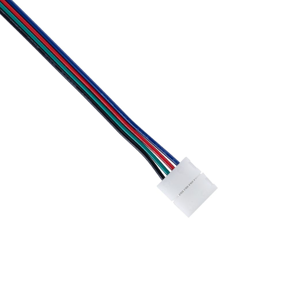 GLOBOSTAR® STRIPCON 70730 Ταχυσύνδεσμος για RGB Ταινία LED 10mm σε 4 Καλώδια IP20 - Λευκό - Μ15 x Π1.5 x Υ0.5cm