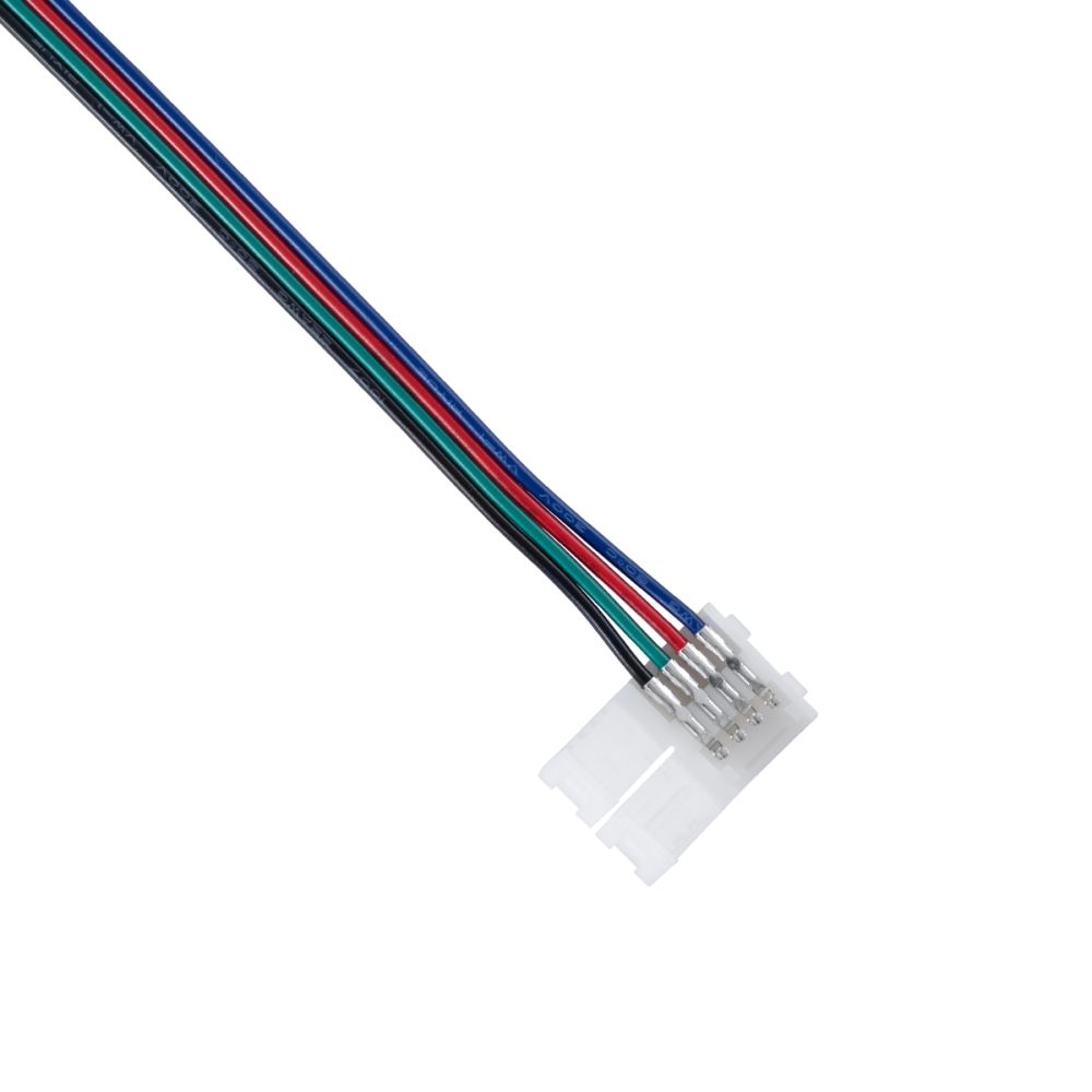 GLOBOSTAR® STRIPCON 70730 Ταχυσύνδεσμος για RGB Ταινία LED 10mm σε 4 Καλώδια IP20 - Λευκό - Μ15 x Π1.5 x Υ0.5cm