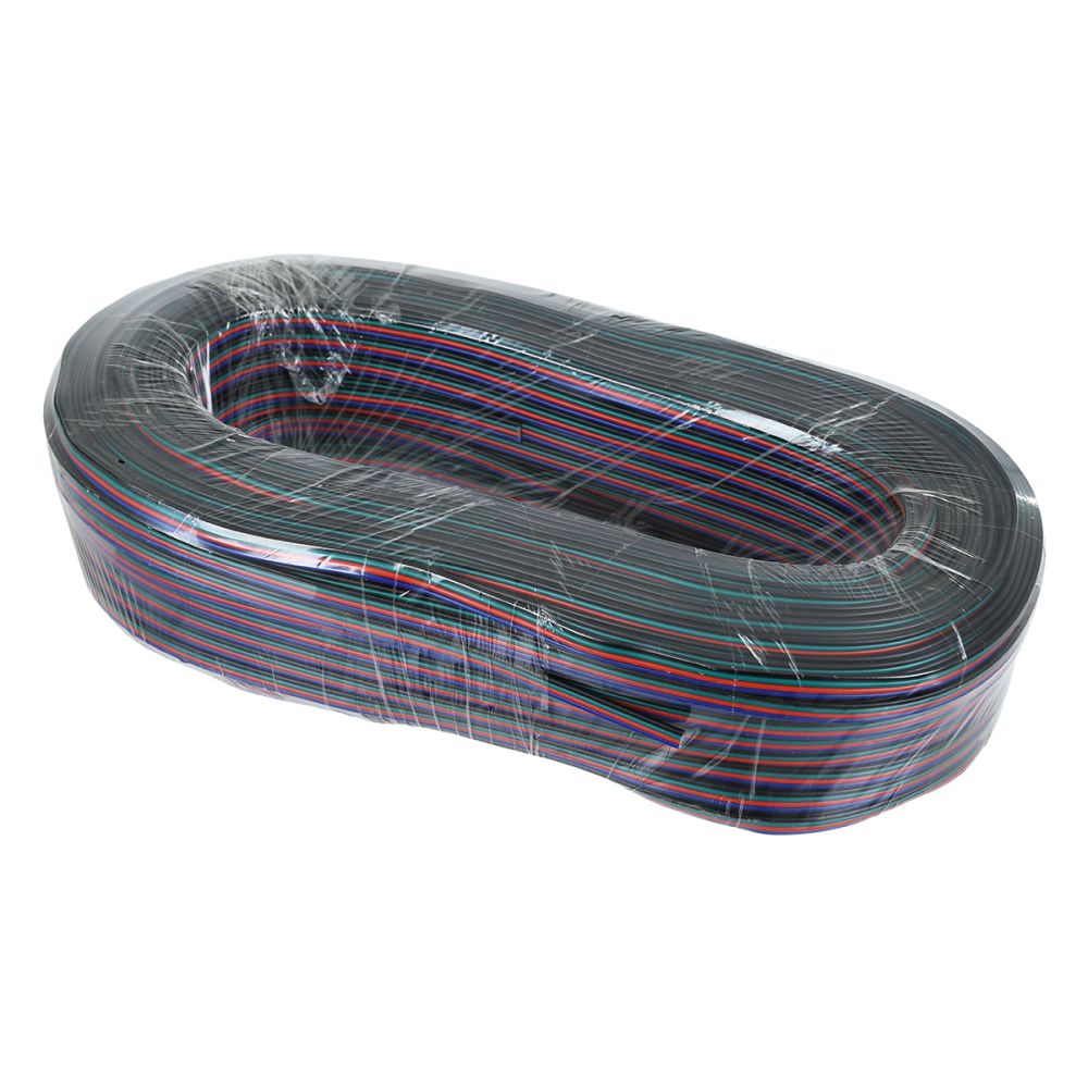 GLOBOSTAR® COLORCABLE 70736 Εύκαμπτο Πλακέ Καλώδιο 4 x 0.25mm² για Ταινία LED RGB IP20 - Πολύχρωμο - Μ100 x Π1 x Υ0.1cm