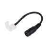 GLOBOSTAR® STRIPCON 70739 Ταχυσύνδεσμος για Μονόχρωμη Ταινία LED 8mm σε DC Jack 5.5x2.1mm Θηλυκό Σύνδεσμο IP20 - Λευκό - Μ15 x Π1.2 x Υ1.2cm
