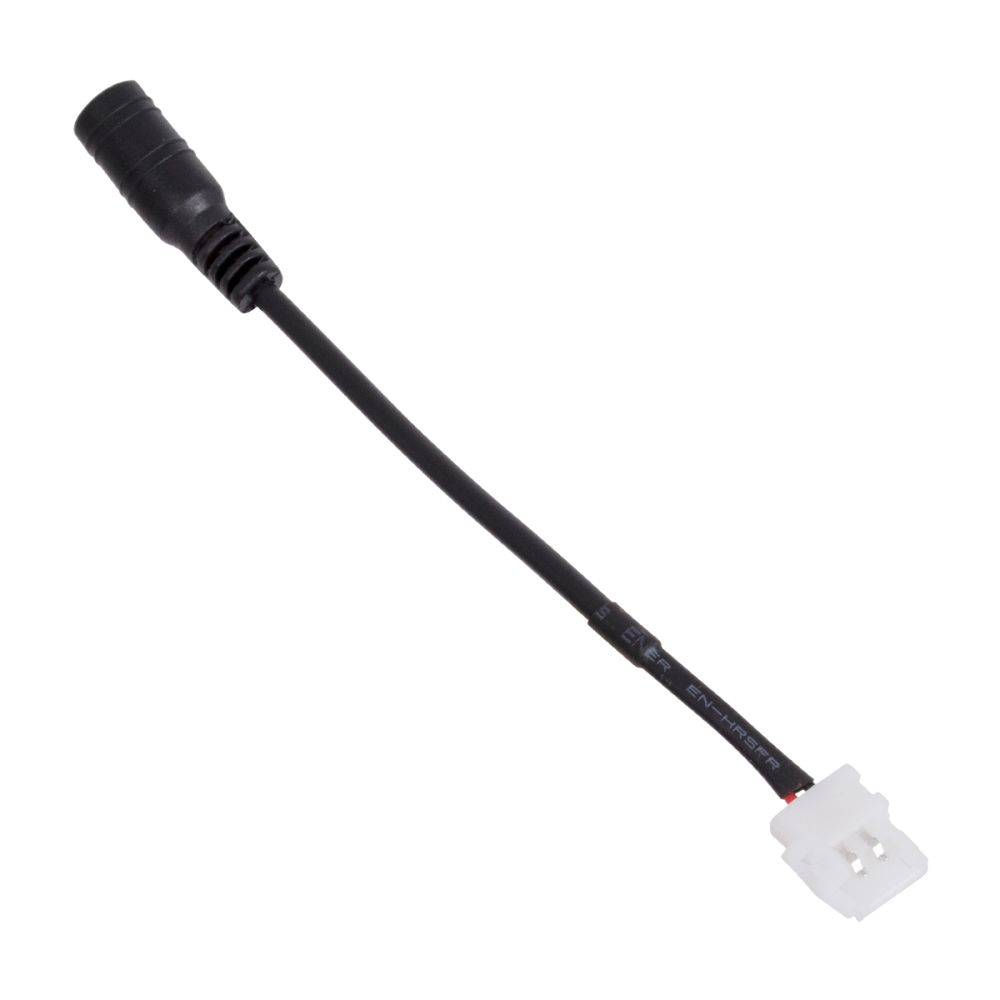 GLOBOSTAR® STRIPCON 70739 Ταχυσύνδεσμος για Μονόχρωμη Ταινία LED 8mm σε DC Jack 5.5x2.1mm Θηλυκό Σύνδεσμο IP20 - Λευκό - Μ15 x Π1.2 x Υ1.2cm