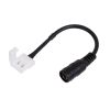 GLOBOSTAR® STRIPCON 70740 Ταχυσύνδεσμος για Μονόχρωμη Ταινία LED 10mm σε DC Jack 5.5x2.1mm Θηλυκό Σύνδεσμο IP20 - Λευκό - Μ15 x Π1.2 x Υ1.2cm
