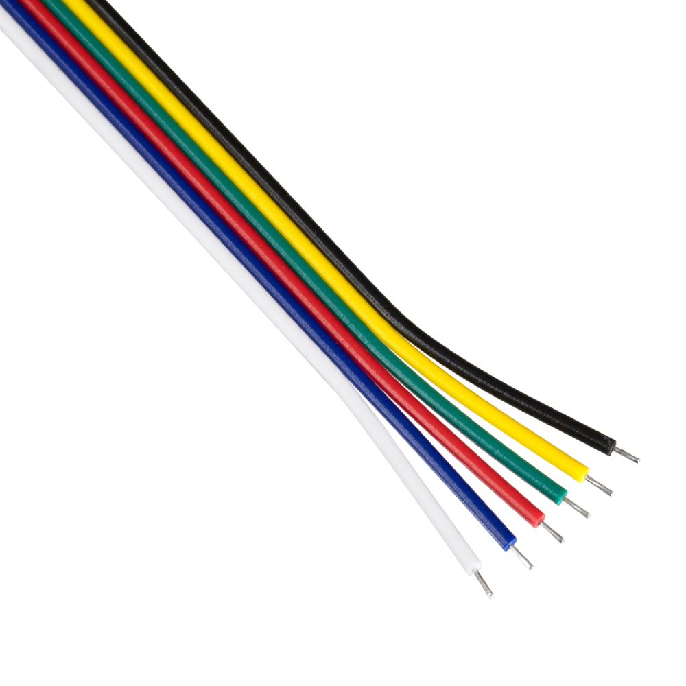 GLOBOSTAR® STRIPCON 70744 Ταχυσύνδεσμος 6 Pin Αρσενικός για Ταινία LED RGBW+WW σε 6 Καλώδια IP20 - Πολύχρωμο - Μ16 x Π1.5 x Υ0.3cm
