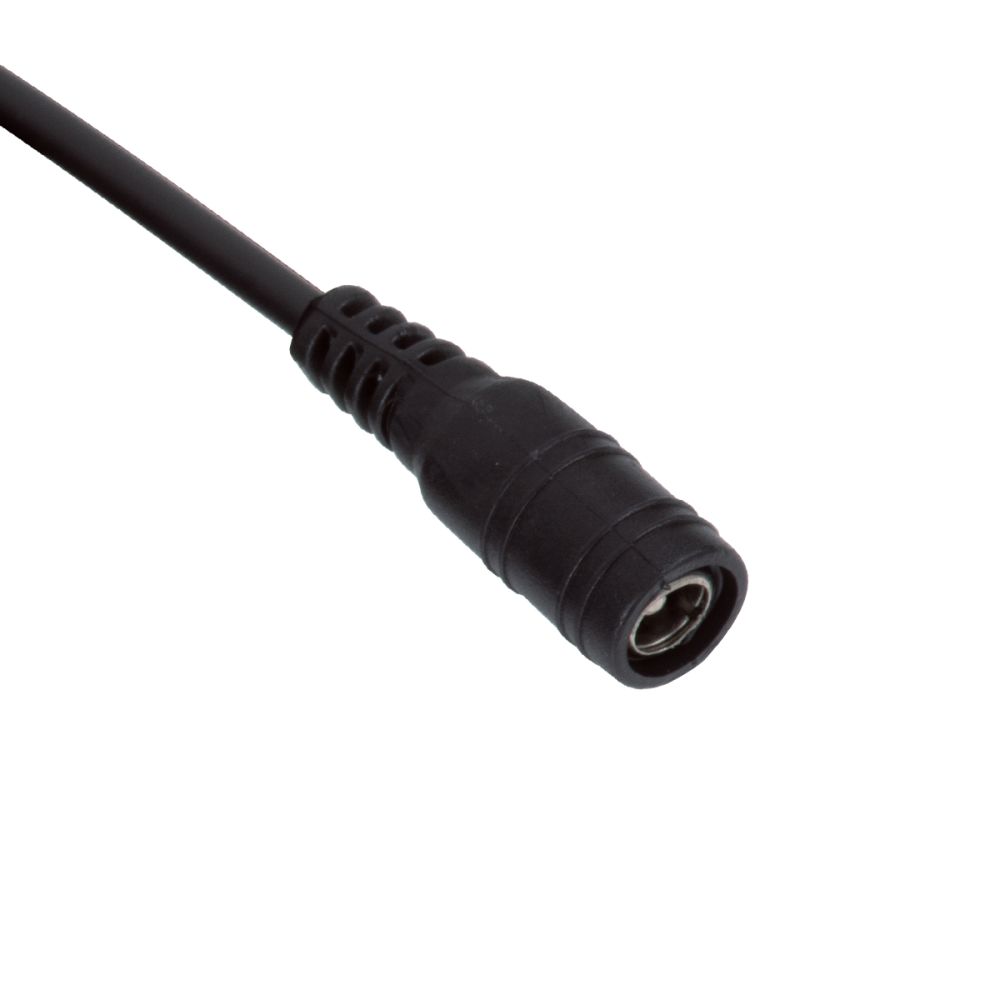 GLOBOSTAR® STRIPDC 70745 Ταχυσύνδεσμος DC Jack 5.5x2.1mm Θηλυκός σε Αρσενικό IP20 - Μαύρο - Μ200 x Π2.1 x Υ2.1cm