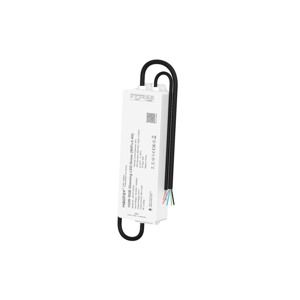 GloboStar® 71440 WP5-P150V24 Mi-BOXER DC Smart Wifi & RF 2.4Ghz & Push Dimming Power Supply Τροφοδοτικό SELV & Controller / Dimmer All in One 5 Καναλιών AC100-240V σε DC 24V 5 x 1.25A 30W - Max 6.25A 150W - Αδιάβροχο IP67 RGBW+WW Μ22.5 x Π7.3 