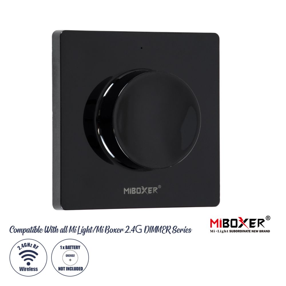 GLOBOSTAR® MiBoxer-K1-B 71444 RF 2.4G Ασύρματο Χειριστήριο Knob 1 Ζώνης για όλα τα Μονόχρωμα MiBoxer & MiLight Controller DC3V 1 x CR2032 IP20 - RF 2.4G - Μ8.5 x Π8.5 x Υ2.5cm - 3 Χρόνια Εγγύηση