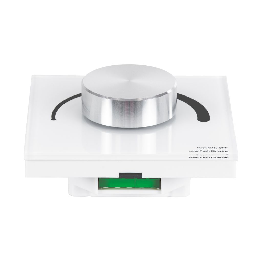 GloboStar® 71454 S1-K SKYDANCE AC Smart RF 2.4Ghz & Ροοστάτη - Push ON/OFF Triac Dimming AC100-240V σε AC100-240V 1 x 1.5A 360W - Max 1.5A 360W - IP20 - Λευκό Σώμα - Μ8.5 x Π8.5 x Υ5cm - 5 Years Warranty