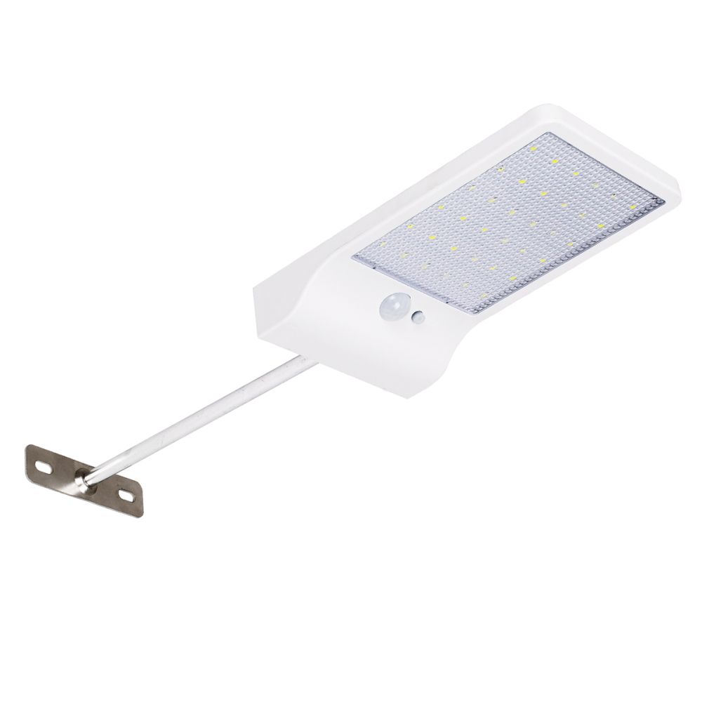 GLOBOSTAR® RASOL 71467 Προβολέας με Ανιχνευτή PIR / Αισθητήρα Κίνησης LED 4W 200lm 120° DC 5V με Φωτοβολταϊκό Panel 5V 0.3W & Επαναφορτιζόμενη Μπαταρία Li-ion 3.2V 2200mAh Αδιάβροχο IP65 Ψυχρό Λευκό 6000K - Sanan SMD Chip - Λευκό - Μ18.5 x Π11 x Υ3cm 