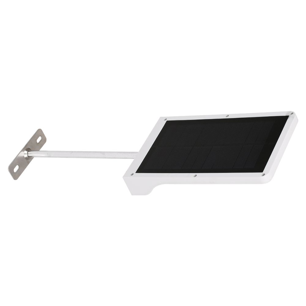 GLOBOSTAR® RASOL 71467 Προβολέας με Ανιχνευτή PIR / Αισθητήρα Κίνησης LED 4W 200lm 120° DC 5V με Φωτοβολταϊκό Panel 5V 0.3W & Επαναφορτιζόμενη Μπαταρία Li-ion 3.2V 2200mAh Αδιάβροχο IP65 Ψυχρό Λευκό 6000K - Sanan SMD Chip - Λευκό - Μ18.5 x Π11 x Υ3cm 