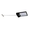 GLOBOSTAR® RASOL 71469 Προβολέας με Ανιχνευτή PIR / Αισθητήρα Κίνησης LED 4W 200lm 120° DC 5V με Φωτοβολταϊκό Panel 5V 0.3W & Επαναφορτιζόμενη Μπαταρία Li-ion 3.2V 2200mAh Αδιάβροχο IP65 Ψυχρό Λευκό 6000K - Sanan SMD Chip - Μαύρο - Μ18.5 x Π11 x Υ3cm 