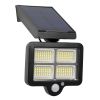 GLOBOSTAR® ORVION 71483 Προβολέας με IR Ασύρματο Χειριστήριο LED 20W 1000lm 120° DC 5V με Φωτοβολταϊκό Panel 5V 1W & Επαναφορτιζόμενη Μπαταρία Li-ion 3.2V 2400mAh Αδιάβροχο IP65 Ψυχρό Λευκό 6000K Dimmable - Sanan SMD Chip - Μαύρο - Μ12.5 x Π3.5 x Υ10c