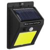 GLOBOSTAR® VELION 71495 Προβολέας με Ανιχνευτή PIR / Αισθητήρα Κίνησης LED 10W 500lm 120° DC 5V με Φωτοβολταϊκό Panel 5V 0.3W & Επαναφορτιζόμενη Μπαταρία Li-ion 3.2V 1200mAh Αδιάβροχο IP65 Ψυχρό Λευκό 6000K - Sanan COB Chip - Μαύρο - Μ9.6 x Π4.8 x Υ12