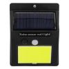 GLOBOSTAR® VELION 71496 Προβολέας με Ανιχνευτή PIR / Αισθητήρα Κίνησης LED 12W 600lm 180° DC 5V με Φωτοβολταϊκό Panel 5V 0.3W & Επαναφορτιζόμενη Μπαταρία Li-ion 3.2V 1200mAh Αδιάβροχο IP65 Ψυχρό Λευκό 6000K - Sanan COB Chip - Μαύρο - Μ9.6 x Π4.8 x Υ12