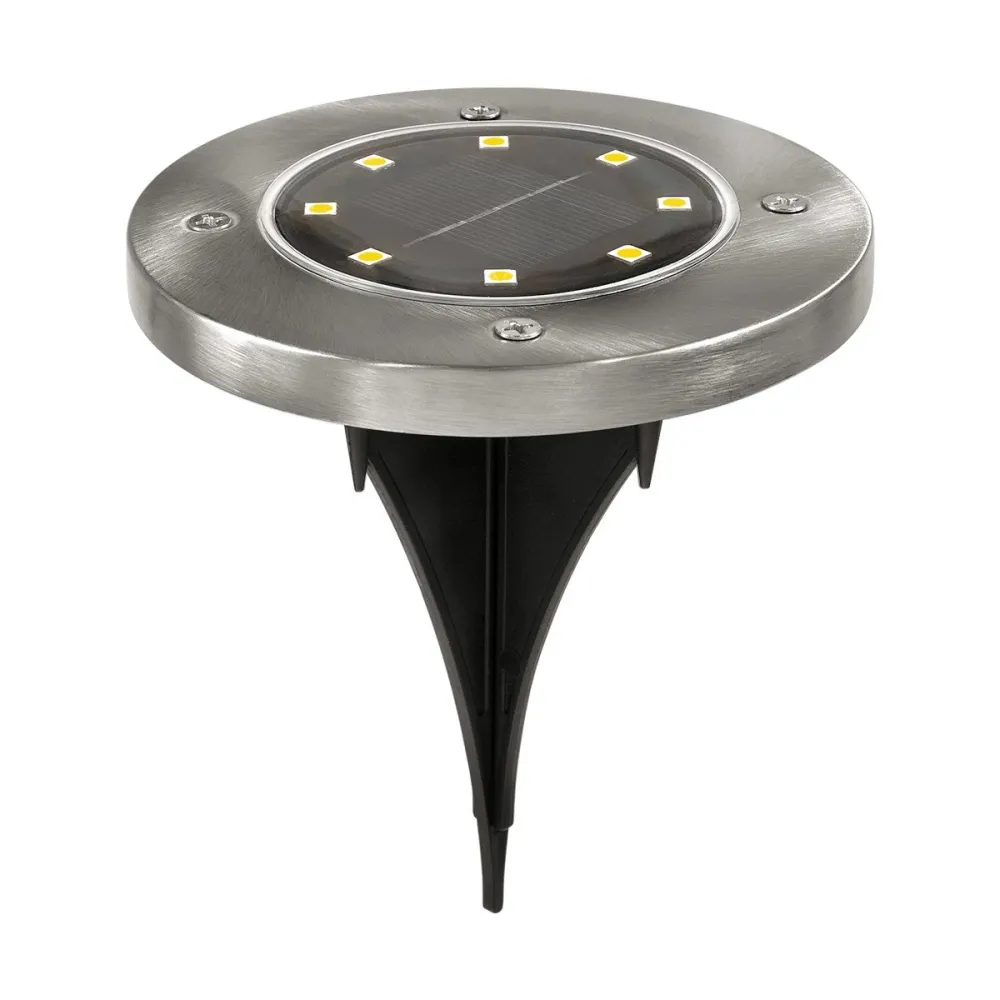 GloboStar® 71503 ΣΕΤ 4 Τεμαχίων Αυτόνομα Ηλιακά Φωτιστικά LED SMD 3W 170lm με Ενσωματωμένη Μπαταρία 600mAh - Φωτοβολταϊκό Πάνελ με Αισθητήρα Ημέρας-Νύχτας Αδιάβροχο IP65 Θερμό Λευκό 3000K