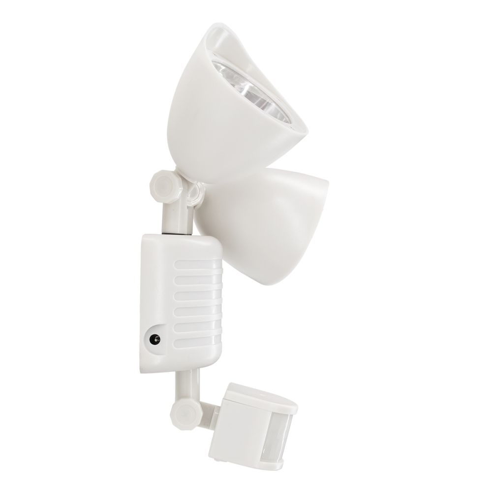 GLOBOSTAR® ARCOR 71508 Προβολέας με Ανιχνευτή PIR / Αισθητήρα Κίνησης LED 10W 500lm 180° DC 5V με Φωτοβολταϊκό Panel 5V 0.3W & Επαναφορτιζόμενη Μπαταρία Li-ion 3.2V 1200mAh Αδιάβροχο IP54 Ψυχρό Λευκό 6000K - Sanan SMD Chip - Λευκό - Μ19 x Π11 x Υ29cm 