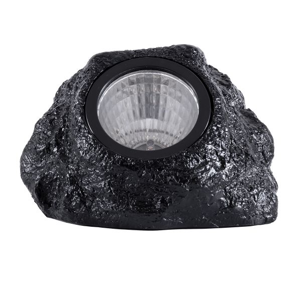GLOBOSTAR® ROCHLIGHT 71509 Διακοσμητικό Φωτιστικό Κήπου LED 1W 40lm 120° DC 5V με Φωτοβολταϊκό Panel 5V 0.1W & Επαναφορτιζόμενη Μπαταρία Li-ion 3.2V 600mAh Αδιάβροχο IP65 Θερμό Λευκό 2700K - Μ15 x Π12 x Υ10cm - 2 Χρόνια Εγγύηση
