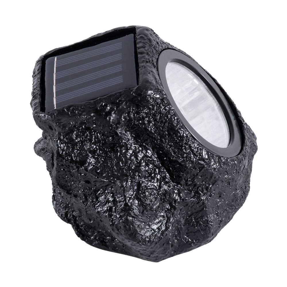GLOBOSTAR® ROCHLIGHT 71509 Διακοσμητικό Φωτιστικό Κήπου LED 1W 40lm 120° DC 5V με Φωτοβολταϊκό Panel 5V 0.1W & Επαναφορτιζόμενη Μπαταρία Li-ion 3.2V 600mAh Αδιάβροχο IP65 Θερμό Λευκό 2700K - Μ15 x Π12 x Υ10cm - 2 Χρόνια Εγγύηση