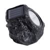 GLOBOSTAR® ROCHLIGHT 71509 Διακοσμητικό Φωτιστικό Κήπου LED 1W 40lm 120° DC 5V με Φωτοβολταϊκό Panel 5V 0.1W & Επαναφορτιζόμενη Μπαταρία Li-ion 3.2V 600mAh Αδιάβροχο IP65 Θερμό Λευκό 2700K - Μ15 x Π12 x Υ10cm - 2 Χρόνια Εγγύηση
