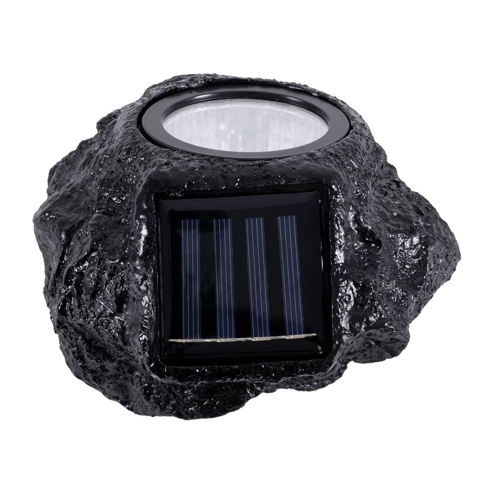 GLOBOSTAR® ROCHLIGHT 71509 Διακοσμητικό Φωτιστικό Κήπου LED 1W 40lm 120° DC 5V με Φωτοβολταϊκό Panel 5V 0.1W & Επαναφορτιζόμενη Μπαταρία Li-ion 3.2V 600mAh Αδιάβροχο IP65 Θερμό Λευκό 2700K - Μ15 x Π12 x Υ10cm - 2 Χρόνια Εγγύηση