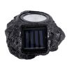 GLOBOSTAR® ROCHLIGHT 71509 Διακοσμητικό Φωτιστικό Κήπου LED 1W 40lm 120° DC 5V με Φωτοβολταϊκό Panel 5V 0.1W & Επαναφορτιζόμενη Μπαταρία Li-ion 3.2V 600mAh Αδιάβροχο IP65 Θερμό Λευκό 2700K - Μ15 x Π12 x Υ10cm - 2 Χρόνια Εγγύηση