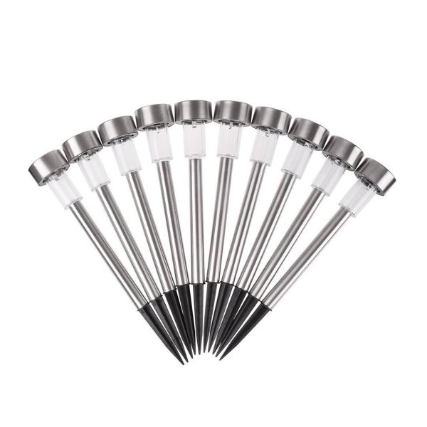 GLOBOSTAR® SOLARDECOR 71522 Διακοσμητικό Φωτιστικό Κήπου LED 1W 30lm 180° DC 5V με Φωτοβολταϊκό Panel 5V 0.1W & Επαναφορτιζόμενη Μπαταρία Li-ion 3.2V 600mAh Αδιάβροχο IP65 Πολύχρωμο RGB - Πακέτο 10 Τεμαχίων - Μ4.7 x Π4.7 x Υ29.5cm - 2 Χρόνια Εγγύηση