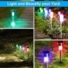 GLOBOSTAR® SOLARDECOR 71522 Διακοσμητικό Φωτιστικό Κήπου LED 1W 30lm 180° DC 5V με Φωτοβολταϊκό Panel 5V 0.1W & Επαναφορτιζόμενη Μπαταρία Li-ion 3.2V 600mAh Αδιάβροχο IP65 Πολύχρωμο RGB - Πακέτο 10 Τεμαχίων - Μ5.5 x Π5.5 x Υ36.5cm - 2 Χρόνια Εγγύηση