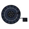 GLOBOSTAR® FOUNTAIN 71532 Διακοσμητικό Συντριβάνι LED 3W 150lm 120° DC 5V με Φωτοβολταϊκό Panel 5V 0.2W & Επαναφορτιζόμενη Μπαταρία Li-ion 3.2V 1500mAh Αδιάβροχο IP68 Ψυχρό Λευκό 6000K - Sanan Diode Chip - Μαύρο - 4 Μπέκ Ψεκασμού - Μ18 x Π18 x Υ8cm - 