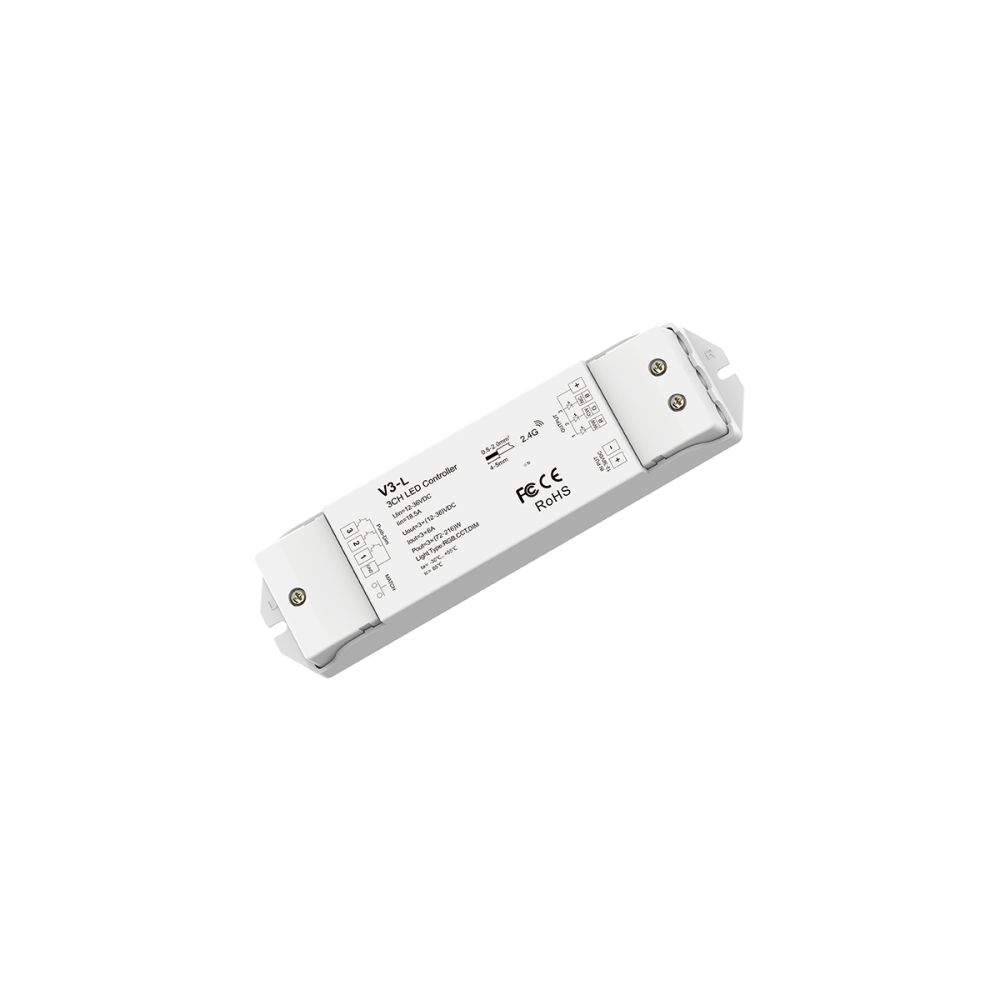 GloboStar® 71547 V3-L SKYDANCE DC RF 2.4Ghz Dimmer High Speed Controller & Push Dimming 3 Κανάλια DC 12-48V 3 x 6A 288W - Max 18.5A 288W - IP20 Μ17.5 x Π4.5 x Υ2.5cm - 5 Years Warranty