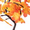 GLOBOSTAR® TREEDECO 71586 Μοντέρνο Επιτραπέζιο Φωτιστικό Πορτατίφ LED 2W 100lm 200° DC 5V με USB 2.0 IP20 Θερμό Λευκό 2700K - Πορτοκαλί & Καφέ - Μ30 x Π30 x Υ41cm - 2 Χρόνια Εγγύηση