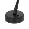 GloboStar® 71589 Επιτραπέζιο Φωτιστικό Πορτατίφ LED 3W 300lm 360° με Μπαταρίες (Δεν Περιλαμβάνονται) IP20 Θερμό Λευκό 3000K Μαύρο Πλαστικό - Μ40 x Π40 x Υ50cm - 2 Xρόνια Εγγύηση