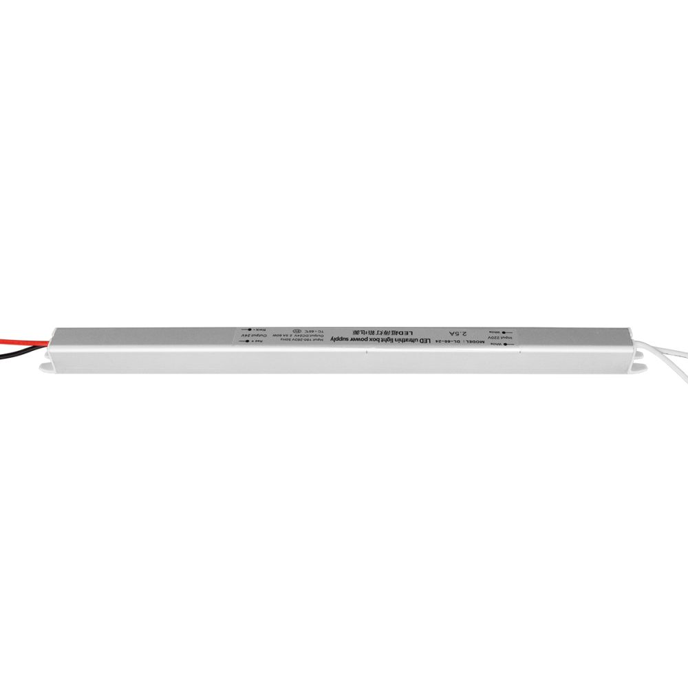 GLOBOSTAR® LUMISLIM 73013 Τροφοδοτικό/Μετασχηματιστής PELV 60W 2.5A DC 24V IP20 - AC 220-240V σε DC 24V - Μ31 x Π1.8 x Υ1.8cm - 3 Χρόνια Εγγύηση