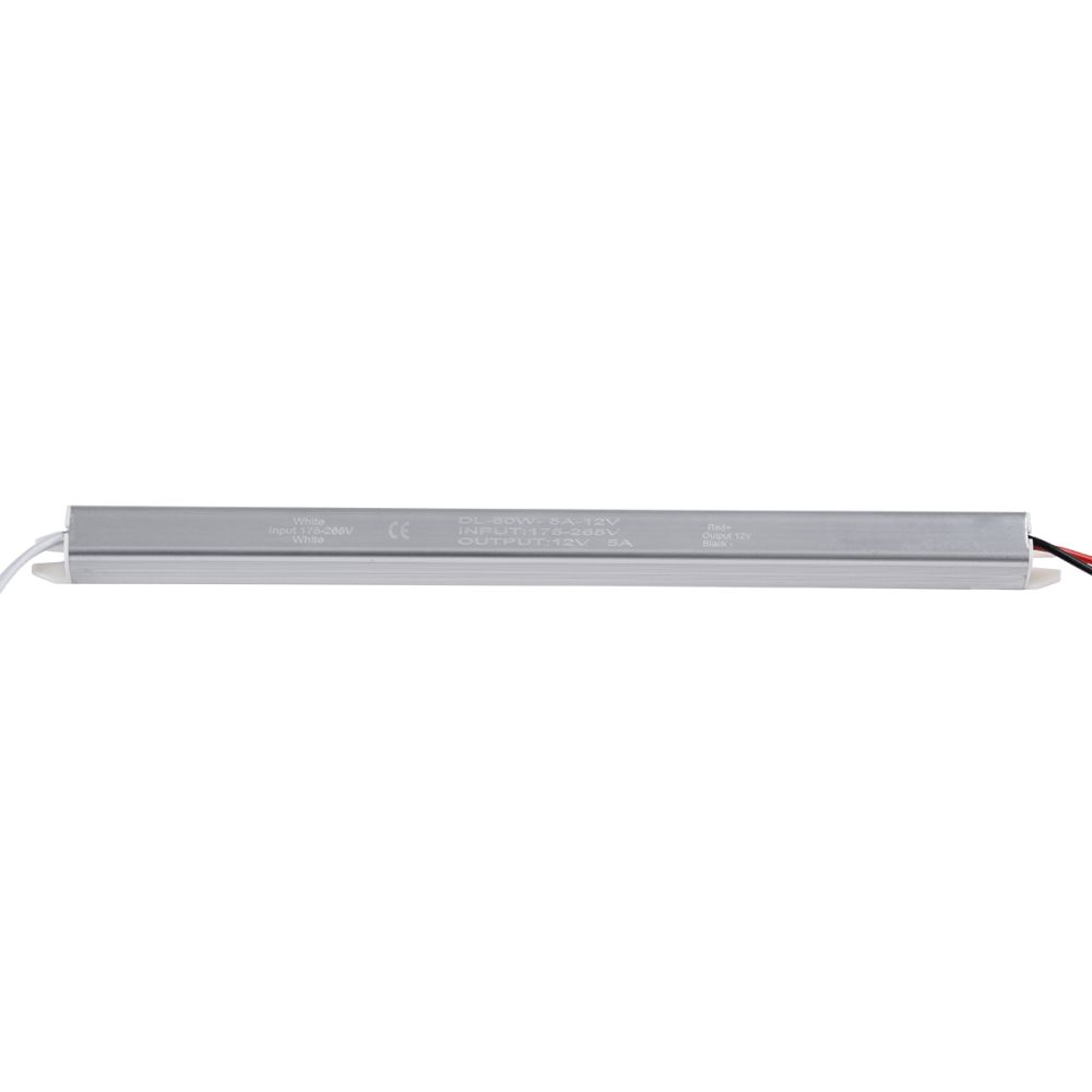 GLOBOSTAR® LUMISLIM 73024 Τροφοδοτικό/Μετασχηματιστής PELV 60W 5A DC 12V IP20 - AC 220-240V σε DC 12V - Μ31 x Π1.8 x Υ1.8cm - 3 Χρόνια Εγγύηση