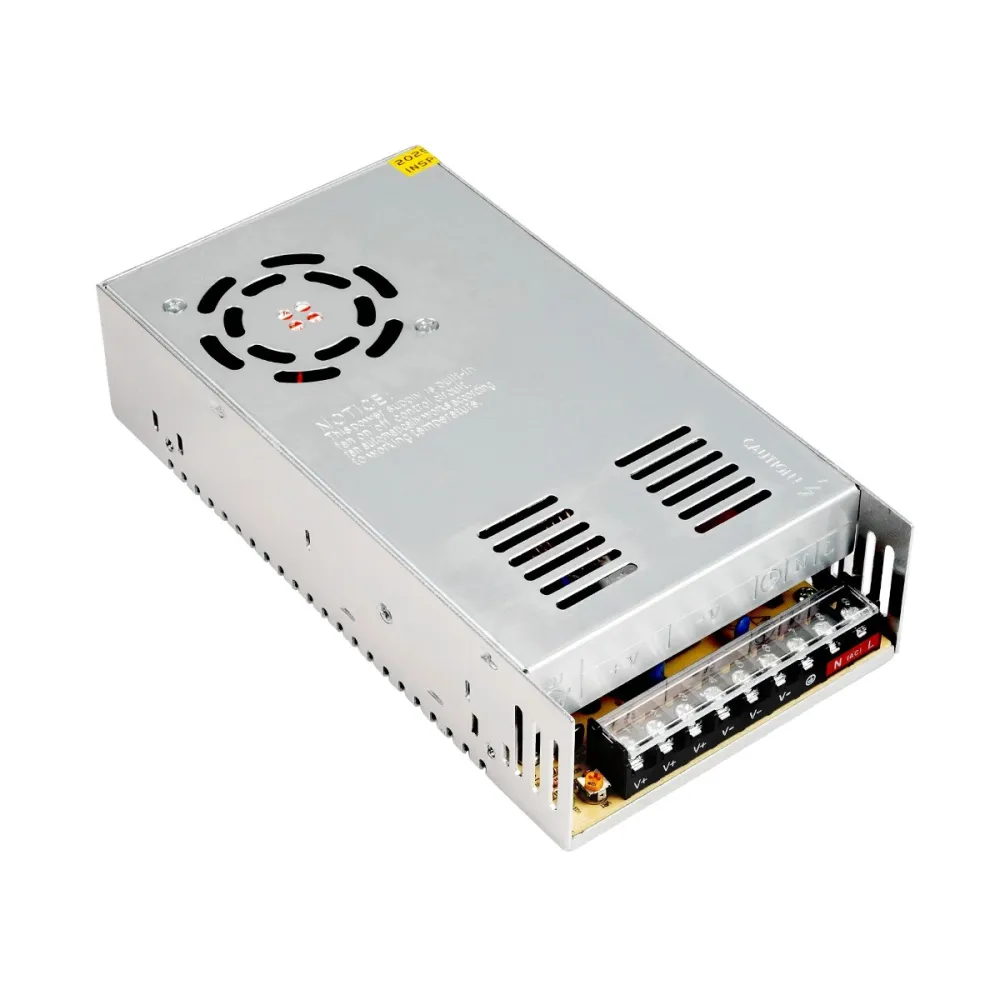 GLOBOSTAR® LUMIVOLT 73046 Τροφοδοτικό/Μετασχηματιστής PELV 400W 16.6A DC 24V IP20 - AC 220-240V σε DC 24V / Ρυθμιζόμενo από DC 22.5V έως DC 25.5V - Μ20 x Π10 x Υ5cm - 3 Χρόνια Εγγύηση