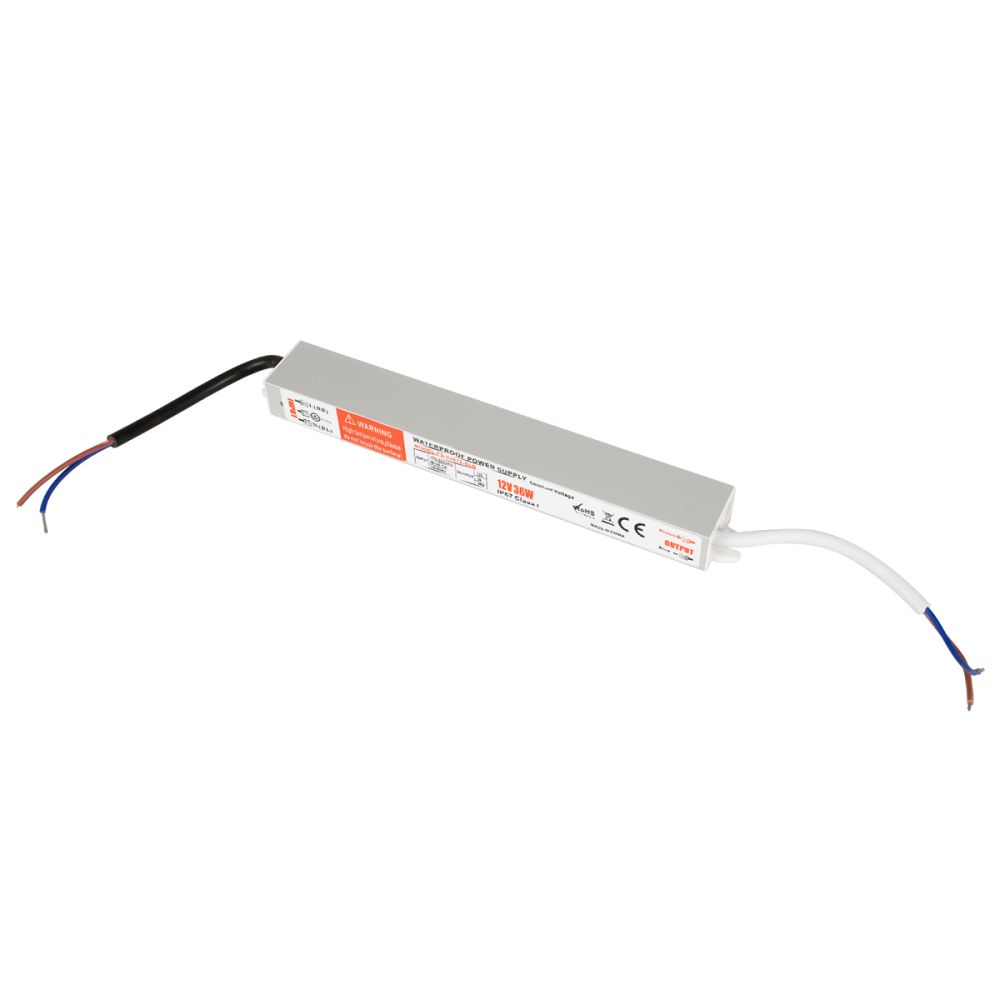 GLOBOSTAR® LUMIWATER 73051 Τροφοδοτικό/Μετασχηματιστής SELV 36W 3A DC 12V Αδιάβροχο IP67 - AC 220-240V σε DC 12V - Μ22.1 x Π3 x Υ2cm - 3 Χρόνια Εγγύηση