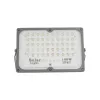 GLOBOSTAR® LUMOVOX 73067 Προβολέας LED 100W 5000lm 120° DC 5V με Φωτοβολταϊκό Panel 5V 8W & Επαναφορτιζόμενη Μπαταρία Li-ion 3.2V 5000mAh Αδιάβροχο IP67 Ψυχρό Λευκό 6000K - 120 x SMD2835 Sanan Chip - Γκρι Ανθρακί - Μ25 x Π5.5 x Υ17.5cm - 2 Χρόνια Εγγύ