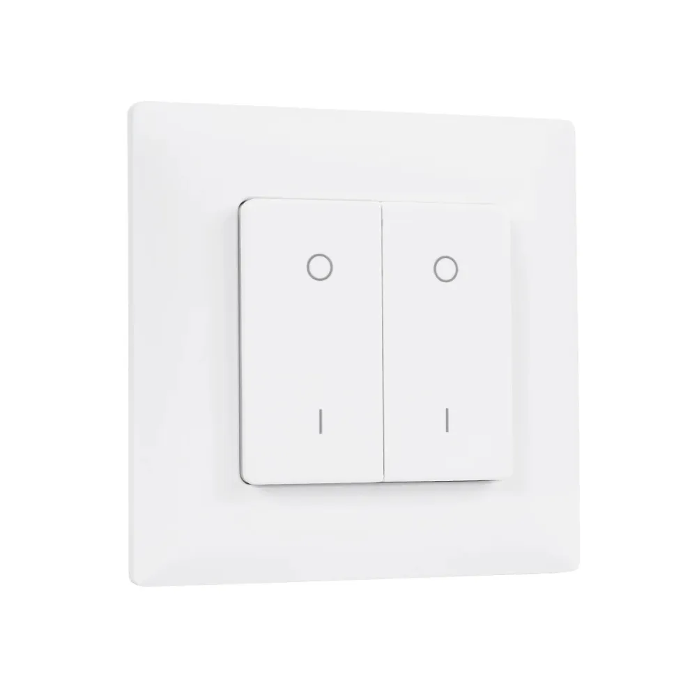 GloboStar® 73122 PF1-2 SKYDANCE Ασύρματο Επιτοίχιο Χειριστήριο 2 Group  RF 2.4Ghz DC3V IP20 - Μ8.5 x Π8.5 x Υ1.7cm - 5 Χρόνια Εγγύηση
