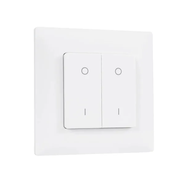 GloboStar® 73122 PF1-2 SKYDANCE Ασύρματο Επιτοίχιο Χειριστήριο 2 Group  RF 2.4Ghz DC3V IP20 - Μ8.5 x Π8.5 x Υ1.7cm - 5 Χρόνια Εγγύηση