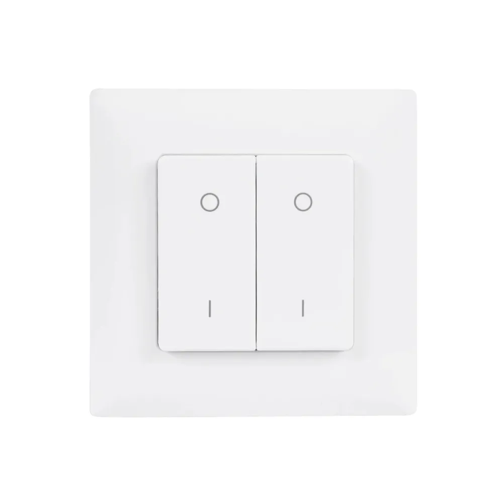 GloboStar® 73122 PF1-2 SKYDANCE Ασύρματο Επιτοίχιο Χειριστήριο 2 Group  RF 2.4Ghz DC3V IP20 - Μ8.5 x Π8.5 x Υ1.7cm - 5 Χρόνια Εγγύηση