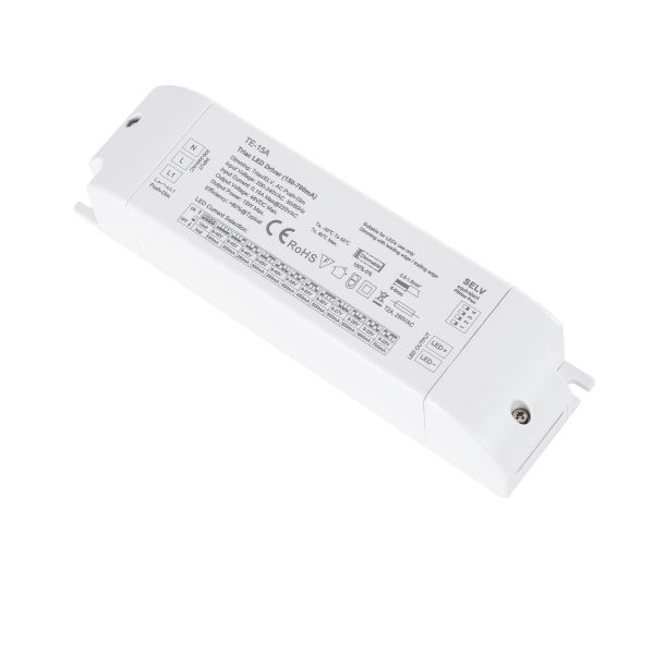 GloboStar® 73133 TE-15A SKYDANCE AC Triac Dimmable Constant Current LED Driver Push Dimming 1 Κανάλι AC 200-240V 1 x 0.15A 15W - Max 0.15A 15W - IP20  Μ15.1 x Π4.1 x Υ3cm - 5 Χρόνια Εγγύηση