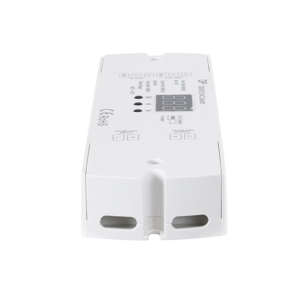 GloboStar® 73156 DP SKYDANCE AC DMX512 Push Switch 1 Κανάλι AC 100-240V 1 x 5A 1200W - Max 5A 1200W - IP20  Μ17 x Π5 x Υ2.5cm - 5 Χρόνια Εγγύηση