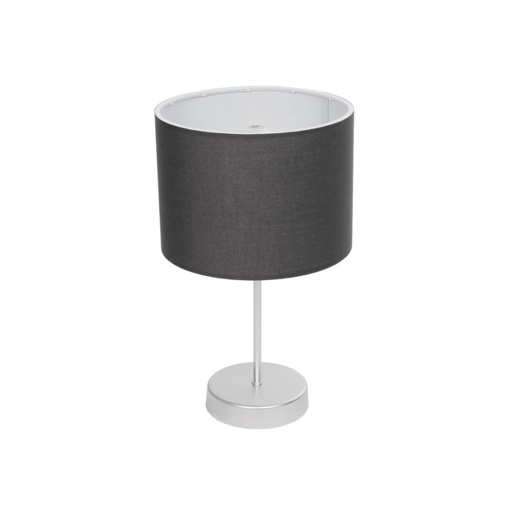 GLOBOSTAR® WIZ 203-0179 Μοντέρνο Επιτραπέζιο Φωτιστικό Πορτατίφ με Ντουί 1 x E27 AC 220-240V IP20 - Ασημί & Γκρι - Μ22 x Π22 x Υ36.5cm