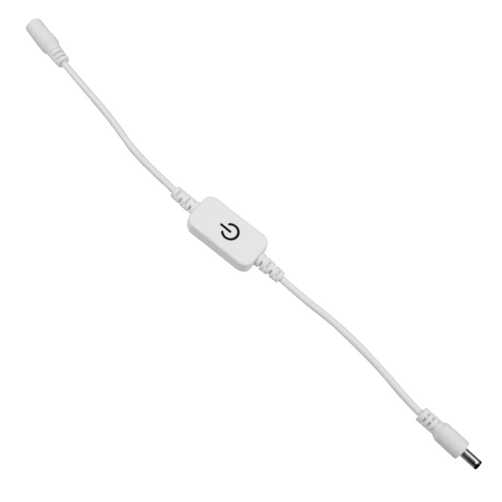 GLOBOSTAR® DIMMERANO 73303 Διακόπτης Αφής On/Off & Push Dimming με 1 x 5A 120W Κανάλι DC 12-24V 5A 120W Max IP20 - Λευκό - Μ4 x Π2 x Υ1cm - 2 Χρόνια Εγγύηση