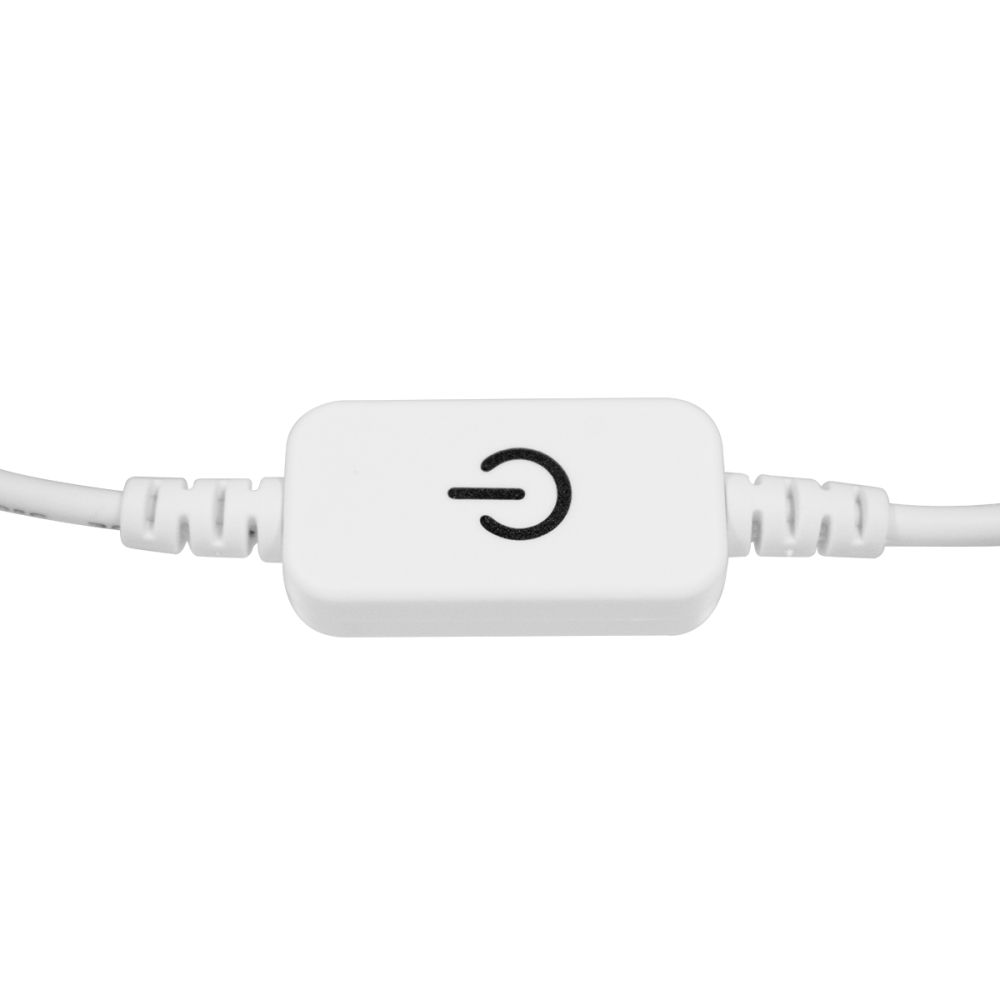 GLOBOSTAR® DIMMERANO 73303 Διακόπτης Αφής On/Off & Push Dimming με 1 x 5A 120W Κανάλι DC 12-24V 5A 120W Max IP20 - Λευκό - Μ4 x Π2 x Υ1cm - 2 Χρόνια Εγγύηση