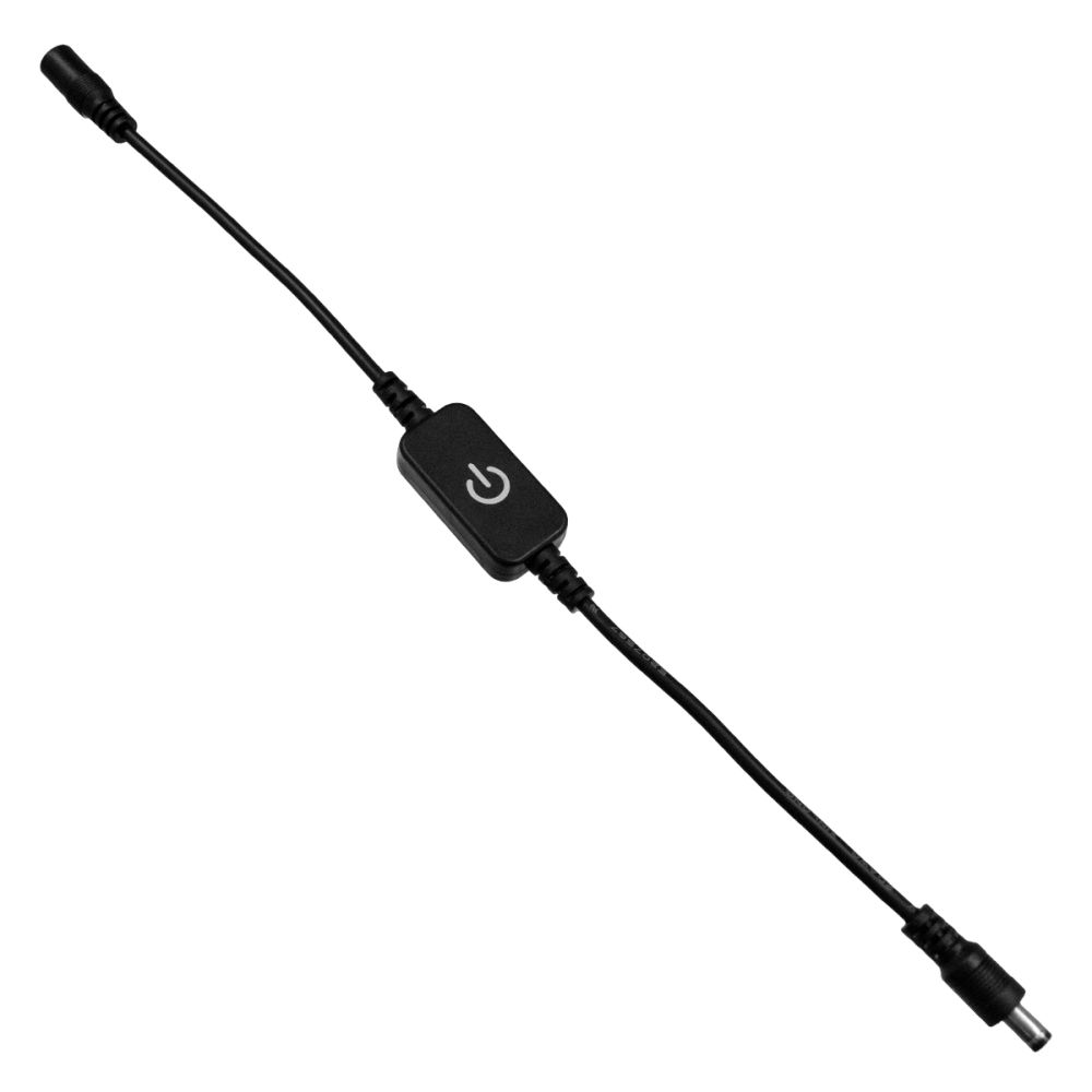GLOBOSTAR® DIMMERANO 73304 Διακόπτης Αφής On/Off & Push Dimming με 1 x 5A 120W Κανάλι DC 12-24V 5A 120W Max IP20 - Μαύρο - Μ4 x Π2 x Υ1cm - 2 Χρόνια Εγγύηση
