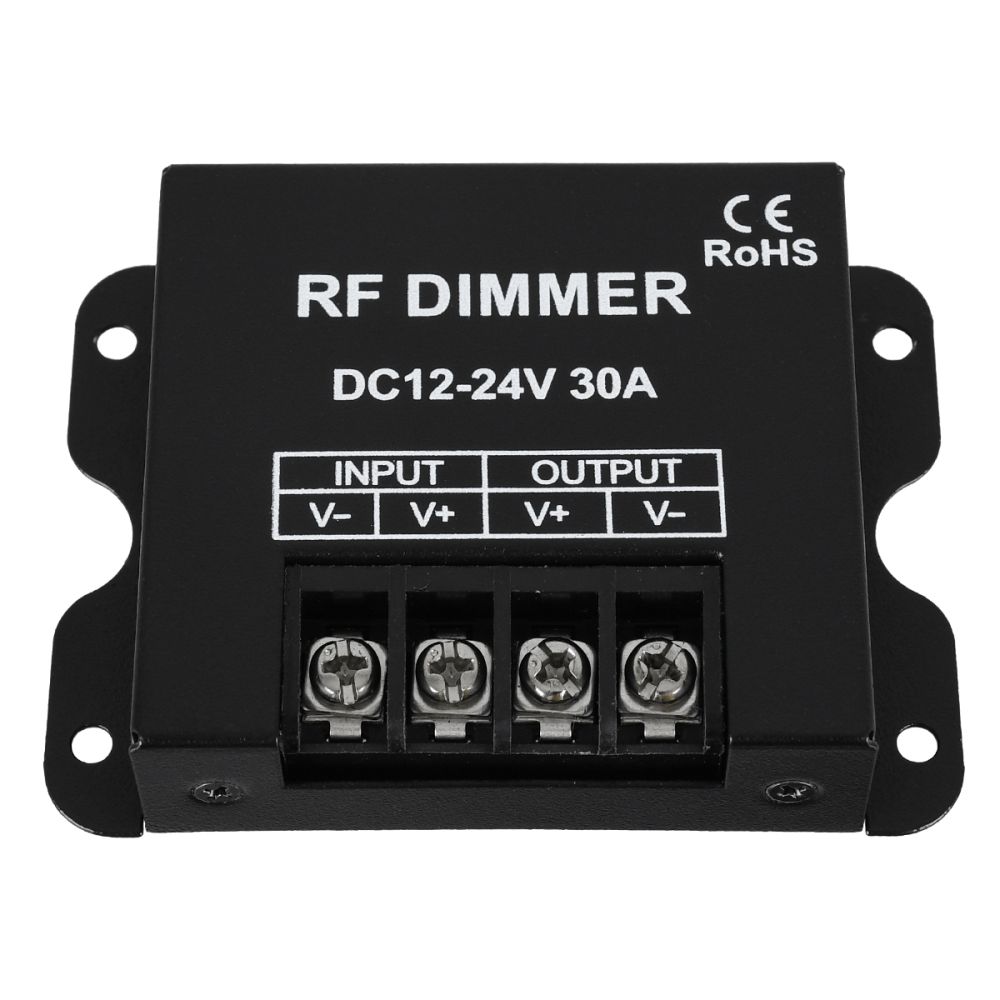 GLOBOSTAR® DIMMERME 73310 Dimmer με RF Ασύρματο Χειριστήριο με 1 x 30A 720W Κανάλι DC 12-24V 30A 720W Max IP20 - RF2.4Ghz - Μ8.7 x Π6.2 x Υ2cm - 2 Χρόνια Εγγύηση