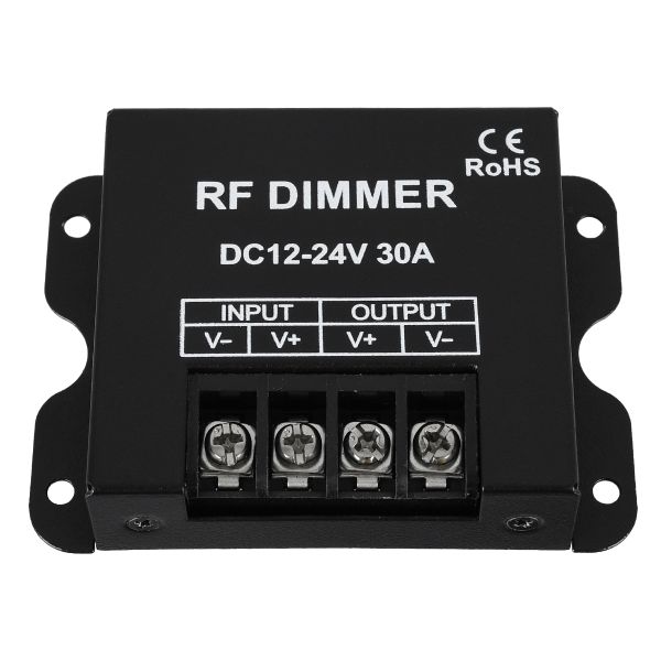 GLOBOSTAR® DIMMERME 73310 Σετ Dimmer με RF Ασύρματο Χειριστήριο με 1 x 30A 720W Κανάλι DC 12-24V 30A 720W Max IP20 - RF2.4Ghz - Μ8.7 x Π6.2 x Υ2cm - 2 Χρόνια Εγγύηση