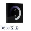 GLOBOSTAR® DIMTOUCH 73318 Dimmer Τοίχου με Touch Panel με 1 x 12A 288W Κανάλι DC 12-24V 12A 288W Max IP20 - Μ9 x Π9 x Υ3.5cm - 2 Χρόνια Εγγύηση