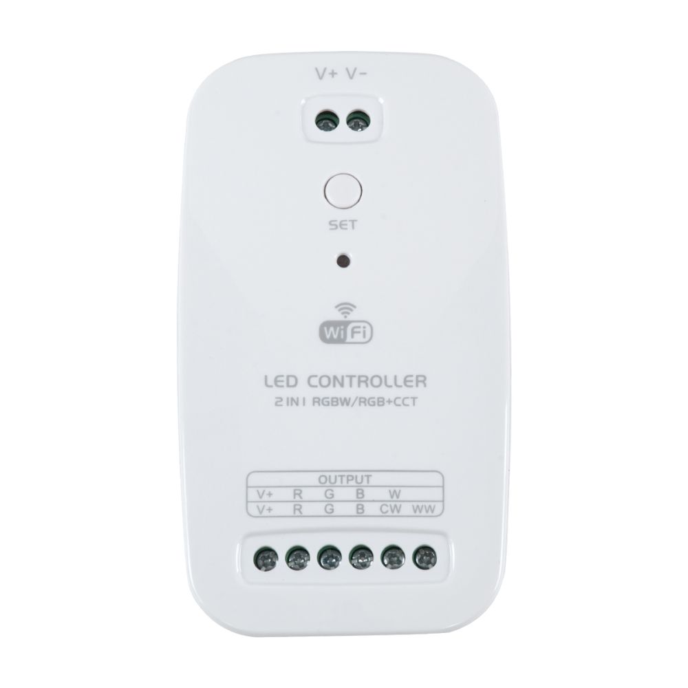 GloboStar® 73355 Ασύρματος WiFi LED RGBW+WW+CCT Controller IOS/Android 2in1 DC 9-24V Max 180W