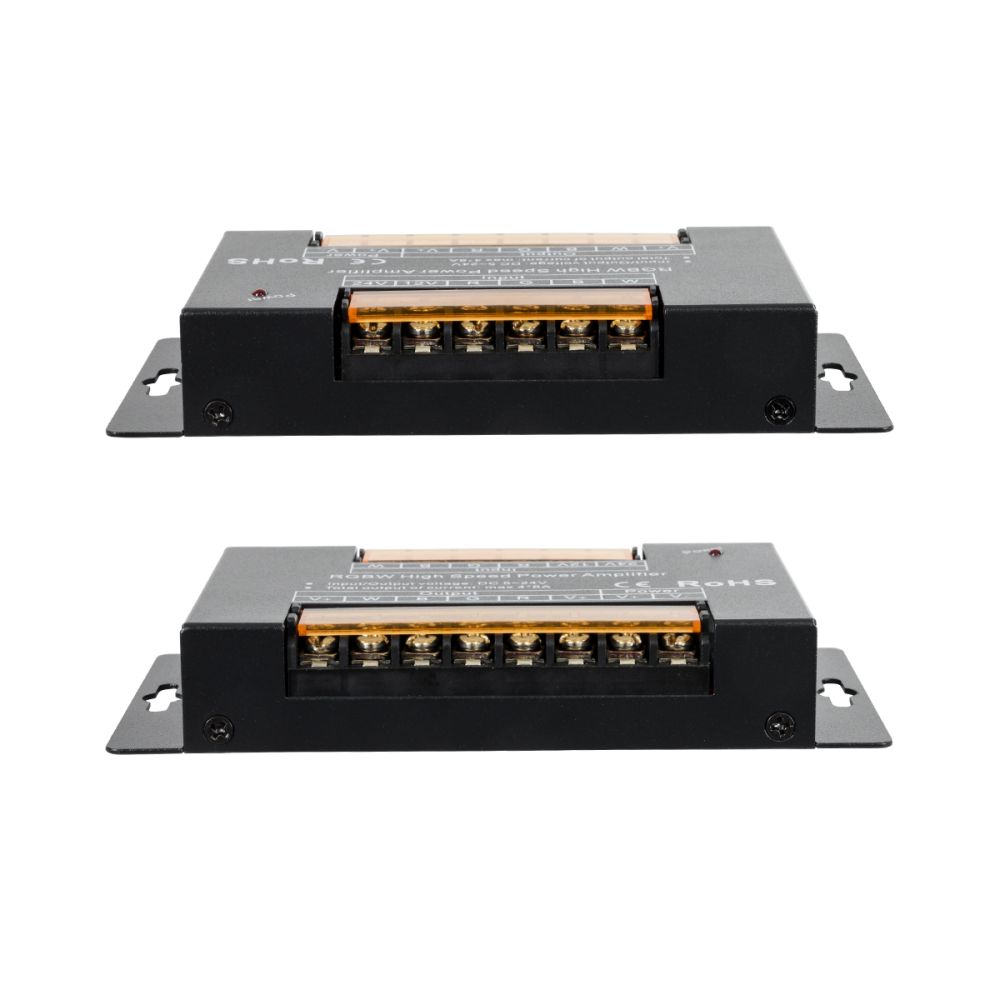 GLOBOSTAR® RGBWAMPLIFIER 73394 DC Ενισχυτής Ισχύος & Σήματος Υψηλής Ταχύτητας με 4 x 8A 192W Κανάλια DC 5-24V 32A 720W Max IP20 - Μ14.5 x Π7.5 x Υ2.5cm - 3 Χρόνια Εγγύηση
